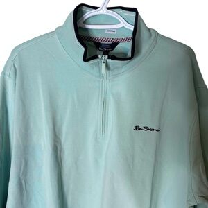 BEN SHERMAN New Quarter Zip Pullover Long Sleeve Regular Fit Size XXL